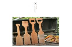 China Bristle Free Natural Wooden BBQ Tools And Accessories Grill Scraper supplier