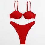 Nylon Swimming Suits Bikini For Vacation For Swimming Red Color Backless Comfortable Fashion The New Type for sale