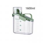 Cereal Containers Storage Stackable Eco Friendly Plastic Lunch Containers 1600ML Green for sale