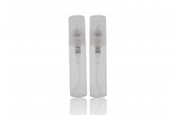 China 10 Ml Refillable Plastic Spray Bottles With 13 / 415 Shiny Silver Perfume Sprayer supplier