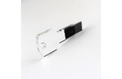 China Transparent Clear Acrylic Key Usb Flash Drive 128GB Conform US Standard supplier
