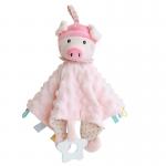 Cotton Cartoon Saliva Plush Toy Non Shedding Animal Shaped Plush Baby Saliva Towel for sale