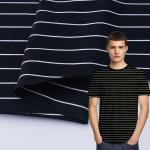 Not Easily Deformed Striped Cotton Fabric 175gsm For Underwear for sale