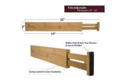 China Set of 4 Bamboo Wooden Adjustable Drawer Divider supplier
