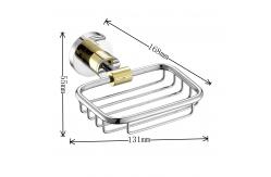 China Dry And Clean Wall Mounted Soap Dish Holders Polished Gold Drain Design supplier