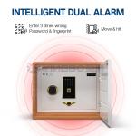 Dual Alarm Simple Design Smart Box Safe Bedside Table Thickened Bolts