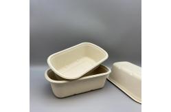 China Biodegradable Sustainable Bagasse Sugarcane Clamshell Box With Lid supplier