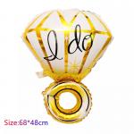 Diamond Ring Shape I DO Aluminum Film Foil Balloons For Wedding Party