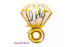 China Diamond Ring Shape I DO Aluminum Film Foil Balloons For Wedding Party supplier