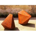 Metal Abstract Garden Decoration Corten Steel Geometry Sculpture for sale