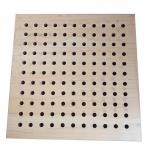 Moisture proof Convention Hall Perforated Wood Acoustic Panels Noise Reduce Board for sale