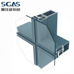 Silver Black Champagne Aluminum Curtain Wall Profiles structural glazing curtain wall for sale