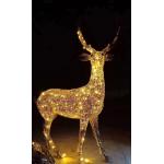 2019 New Designs Stainless Steel Elk Wapiti Metal Art Sculpture For 5 Star Hotel Decoration for sale