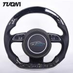 Leather Carbon Fiber Steering Wheel Audi Models RS3 RS4 RS5 RS6 With LED for sale