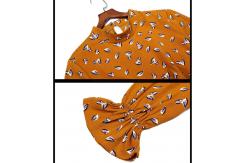 China fashion polyester print layered skirt fringed dress medium style supplier