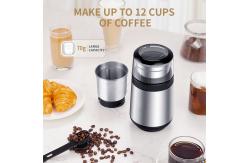 China Blade Silver Portable Electric Coffee Grinder Detachable ABS Easy Operation supplier