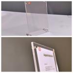 Free Standing Double Sided Transparent Table Display Floating Acrylic Photo Holder Frame for sale