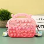 Lightweight Cute Silicone Tote Bag Makeup Bag Pencil Case For Kids School Office Suppllies Crossbody Shoulder Handbag for sale