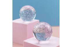 China Customized Clear Glitter Ball Shiny Arylic Ball Glitter Powder Resin ball supplier