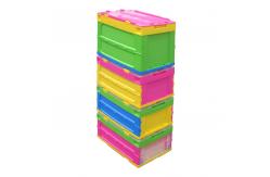 China Logo Printing Non - Toxic Collapsible Plastic Containers American Standard Sizes supplier