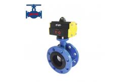 China General Application Pneumatic Soft-sealed Flanged Butterfly Valve with Flanged Connection supplier