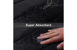 China Black Rubber Soft Memory Foam Bath Mats Non Slip Absorbent supplier
