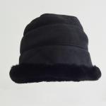 Fashion Ladies Merino Shearling Sheepskin Lamb fur bucket hat