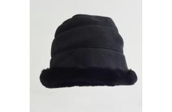 China Fashion Ladies Merino Shearling Sheepskin Lamb fur bucket hat supplier