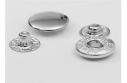 China Denim Dress Snap Matt & Shiny Silver Metal Buttons Bulk Trims supplier