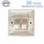 ABS 2 Port Wall Network Cable Faceplate For Workstation