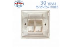 China ABS 2 Port Wall Network Cable Faceplate For Workstation supplier