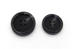 China 48L Trench Coat Buttons Black Large Buttons In Bulk Good Wear Resistance supplier