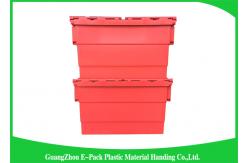 China 60 Litre Plastic Attached Lid Containers / Lidded Plastic Storage Box supplier