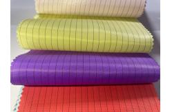 China 130GSM Anti Static ESD Polyester 5mm Stripe Polyester Carbon ESD Fabric supplier