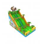 Forest Animals Inflatable Monkey Slide With Palm Trees for sale