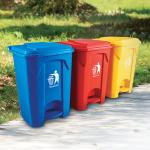 Plastic 50l Wheelie Bin Plastic pp Material Foot Pedal Dustbin for sale