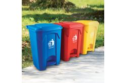 China Plastic 50l Wheelie Bin Plastic pp Material Foot Pedal Dustbin supplier