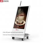 JCVISION Battery Powered Display , 32Inch Moveable Restaurant Digital Signage for sale