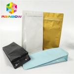 Custom Printing Flat Bottom Gusset Bag Square Bottom Aluminum Foil Pouch With Valve For Coffee Bean Packaging for sale