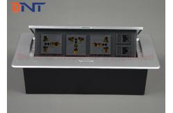 China Smart Office Desktop Hidden Hydraulic Pop Up Power Socket Box 3* Universal power supplier