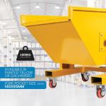 Yellow 7000 LBS Forklift Tipping Bin OEM Tipping Skip Bins