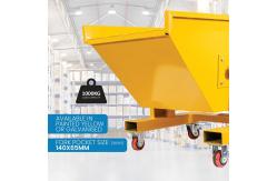China Yellow 7000 LBS Forklift Tipping Bin OEM Tipping Skip Bins supplier