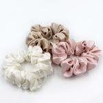 Fluffy Night Silk Scrunchies , 3.5cm 22mm Mulberry Silk Elastic Headbands For Women for sale