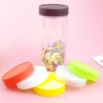 600ml 20 OZ Stackable Straight Edge Plastic Screw Cap Jars For Kitchen Storage for sale