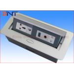 Power Supply Hidden Desk Pop Up Sockets With 3.5 Audio Oval Shape Corner for sale