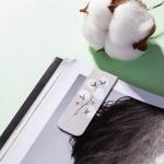 10pcs Matte Floral Magnetic Bookmark Clips For Students Books Reading