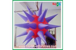 China Attractive 12 Led Lighting Inflatable Star 190T Nylon Cloth Purple And Red supplier