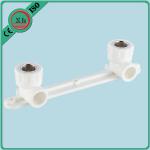 Wall Mount Water Filter Pipe Fittings , White Double Ppr Female Elbow for sale
