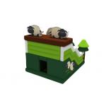 Silk Printing Inflatable Combos Sheep Themed 5x6x5.5m Garden Inflatable Bouncy Castle