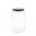 Round Shape Sealed Jar Clear Glass Honey Jar Food Grade Storage Honey Container for sale